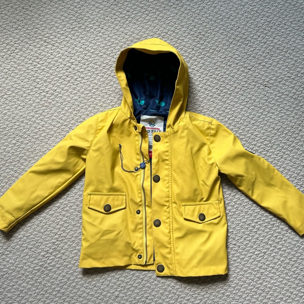Kiel James Patrick 4T yellow Rain jacket Raincoat